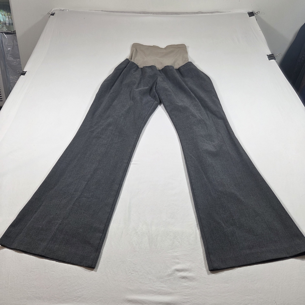 Motherhood Maternity Beige and Charcoal Trousers X Large Bell Bottoms Pants
